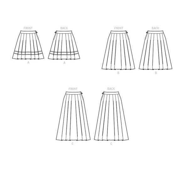 McCall's M8248 Misses 6 to 14 Pleated Skirts Uncut Sewing Pattern New - Picture 8 of 8